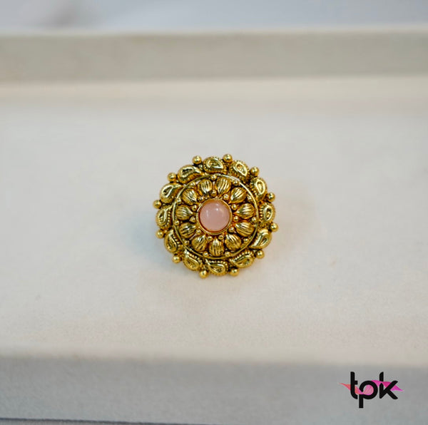 Gold Plated Antique Ring (Copper Base)
