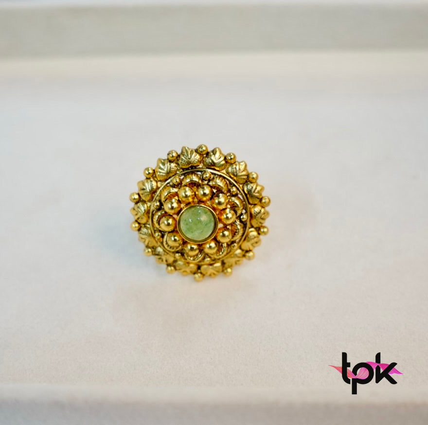 Gold Plated Antique Ring (Copper Base)
