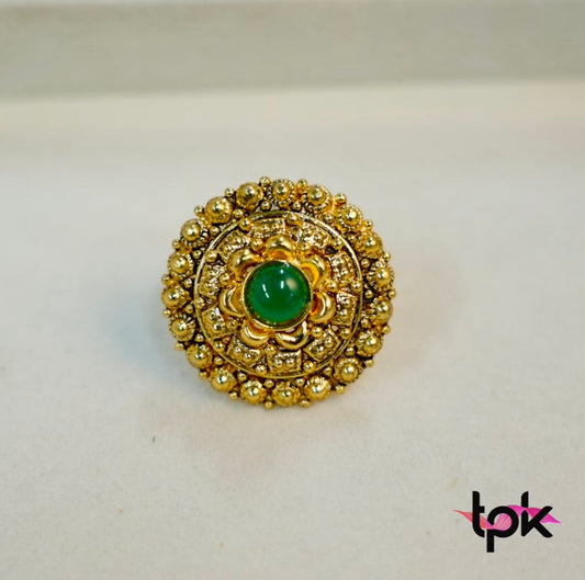 Gold Plated Antique Ring (Copper Base)
