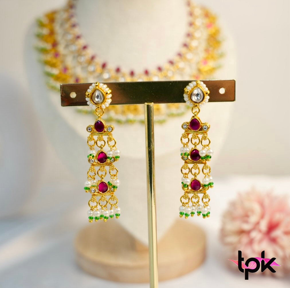 Pachi Kundan Choker Set with Earrings