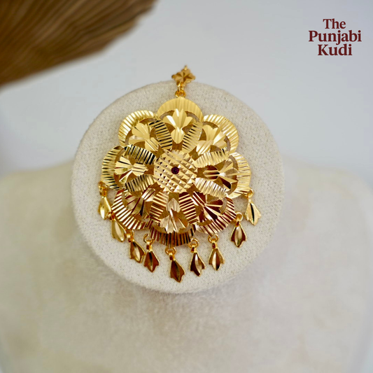 Pippal Patti Earrings Tikka Set