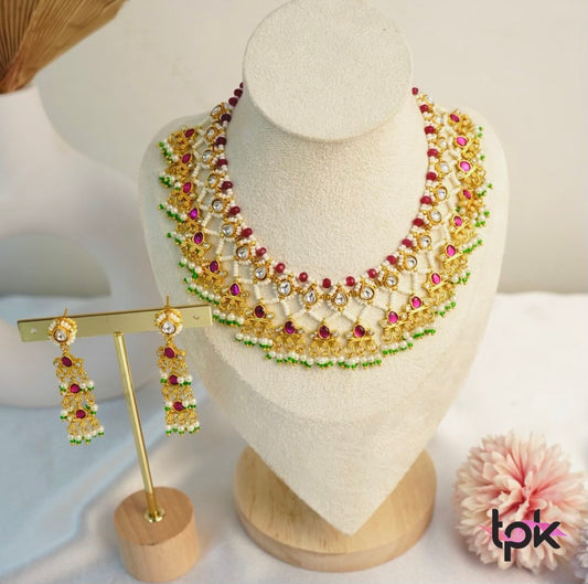 Pachi Kundan Choker Set with Earrings