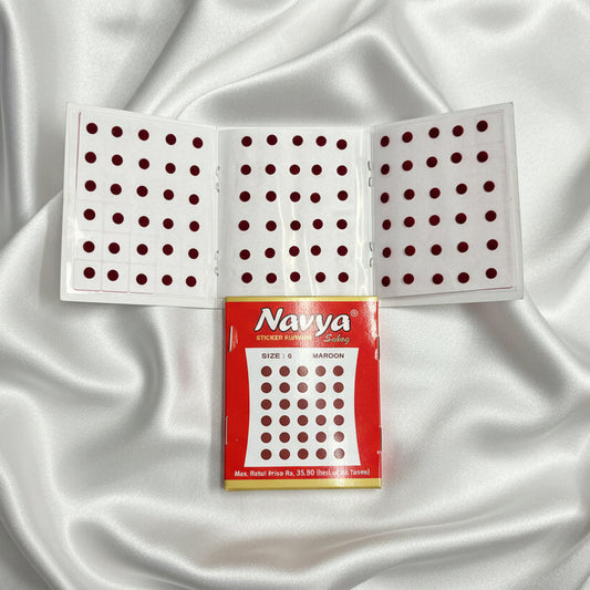 Plain Maroon Velvet Bindis