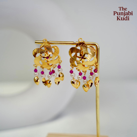 Small Flower Pearl Traditional Earrings