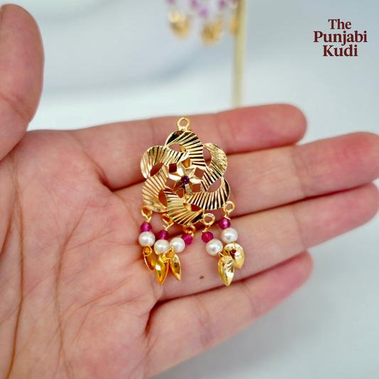 Small Flower Pearl Traditional Earrings