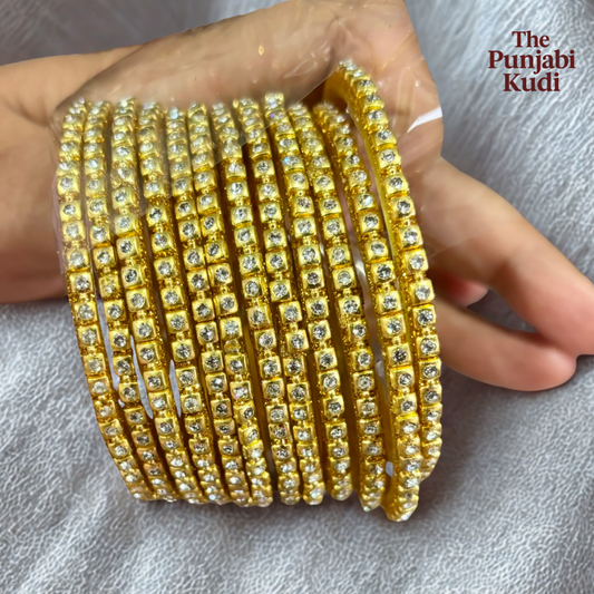 Glass Golden Bangles