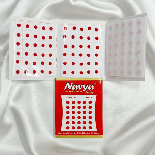 Plain Red Velvet Bindis