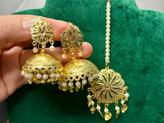 Gold Plated Lotan Tikka Set
