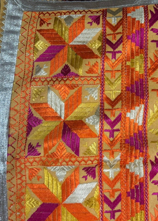 Yellow Khaddar Bagh Phulkari Dupatta