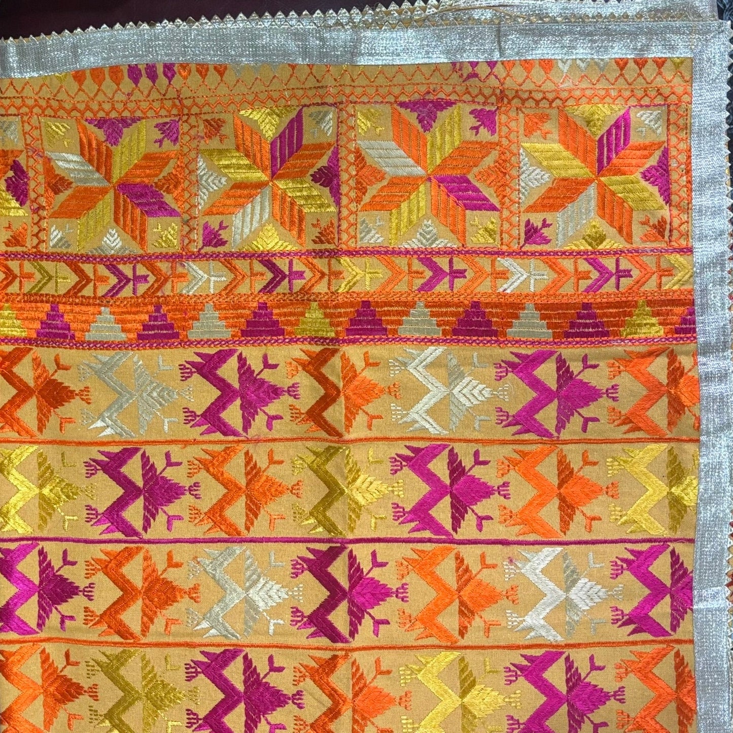 Yellow Khaddar Bagh Phulkari Dupatta