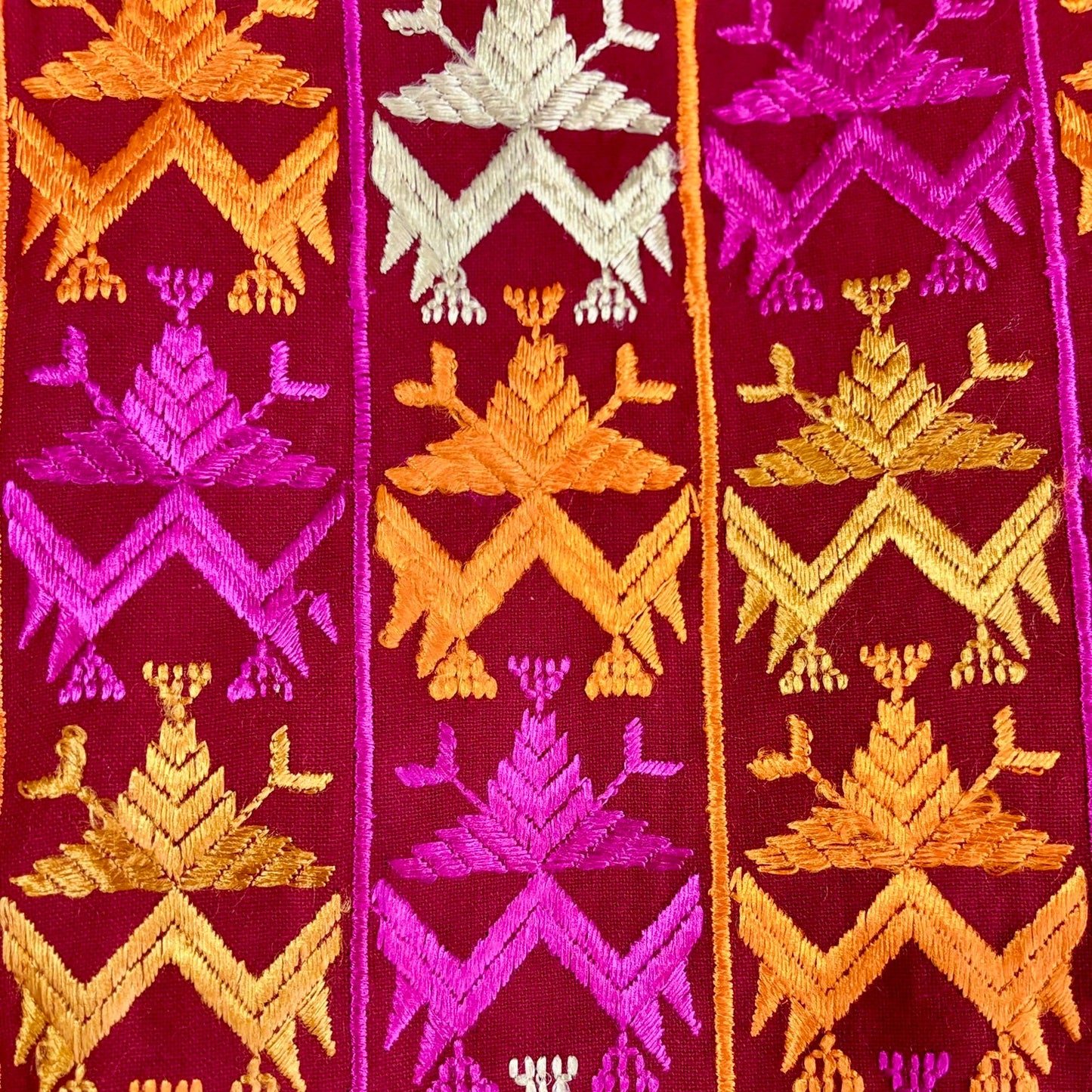 Magenta Khaddar Bagh Phulkari Dupatta