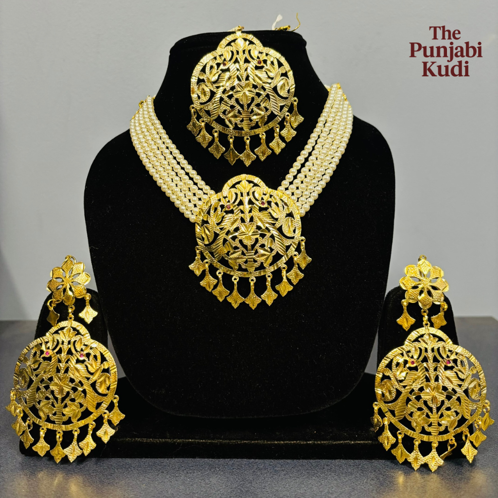 Patra Traditional Punjabi Pippal Patti Choker Set