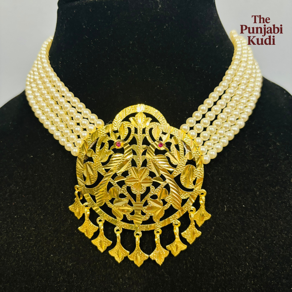 Patra Traditional Punjabi Pippal Patti Choker Set