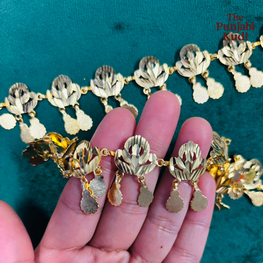 Traditional Gold Plated Punjabi Payal (Anklet) – Pair