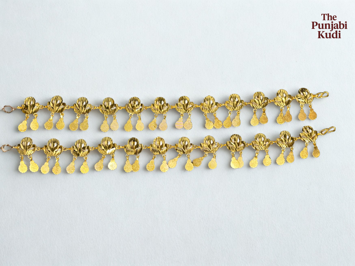 Traditional Gold Plated Punjabi Payal (Anklet) – Pair